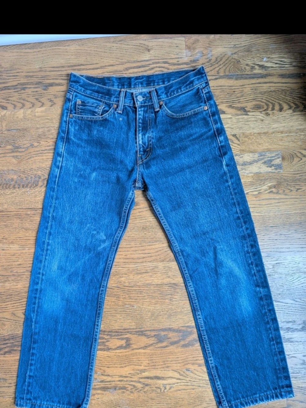 Levi's 505 Regular Fit Jeans Mens 30x30 Blue Denim Straight Leg Classic Zip Fly